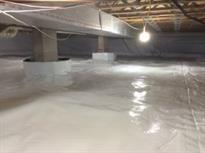 Basement after water proofing with paint