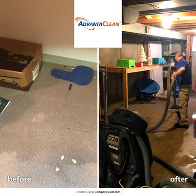 Flood water cleaning before and after