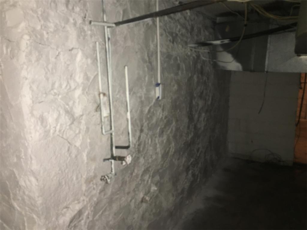 After cleaning mold on basement walls