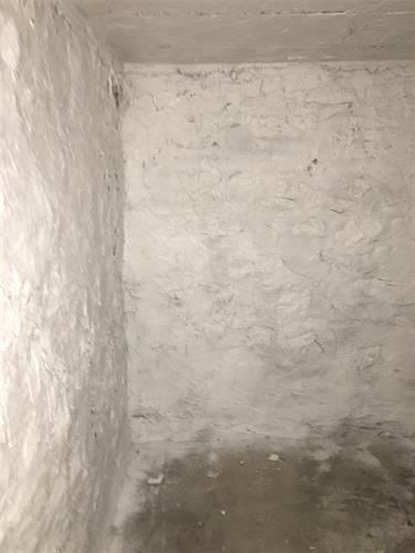 After mold cleaning on basement walls