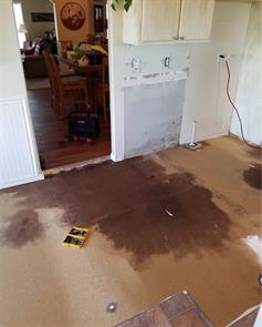 Water damage to floor