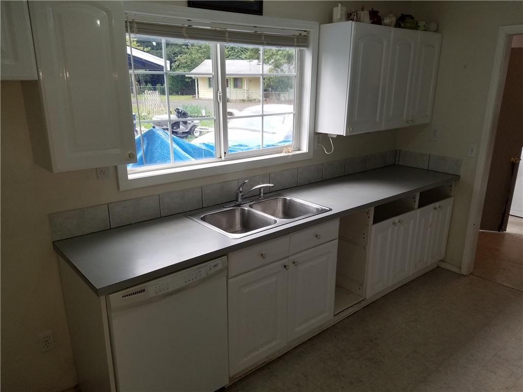 Mold growth in kitchen due to water leak