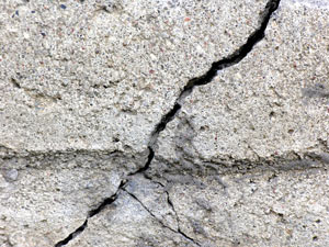 Crack in concrete